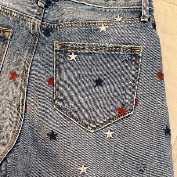 DRIFTWOOD Blue Jean Shorts with Red and White Star Embroidery - Picture 5 of 8